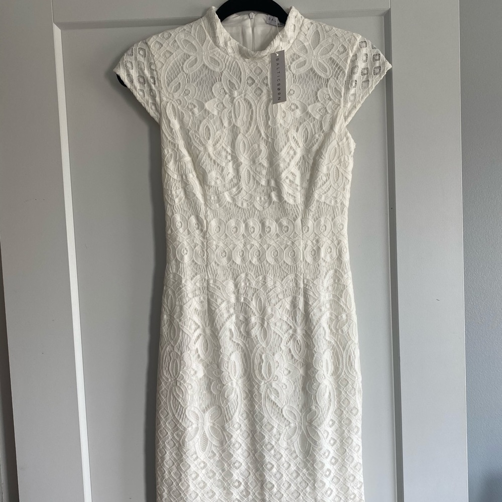 Baltic Born white lace dress